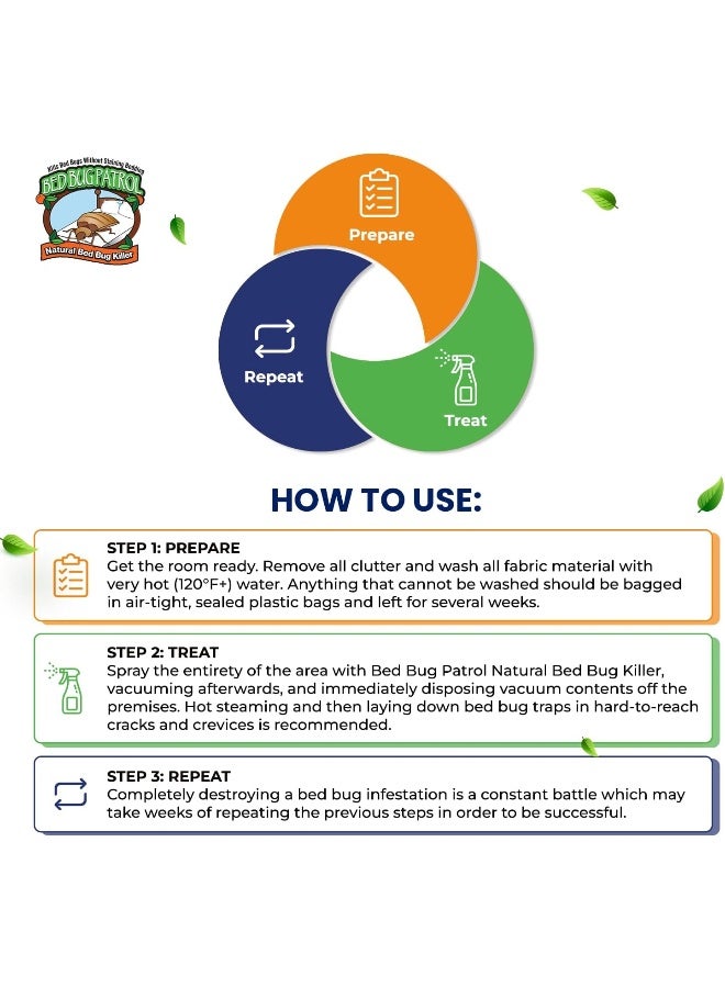 Bed Bug Patrol Natural, Non-Toxic, Family and Pet Safe Bed Bug Killer- 24oz - Image 4